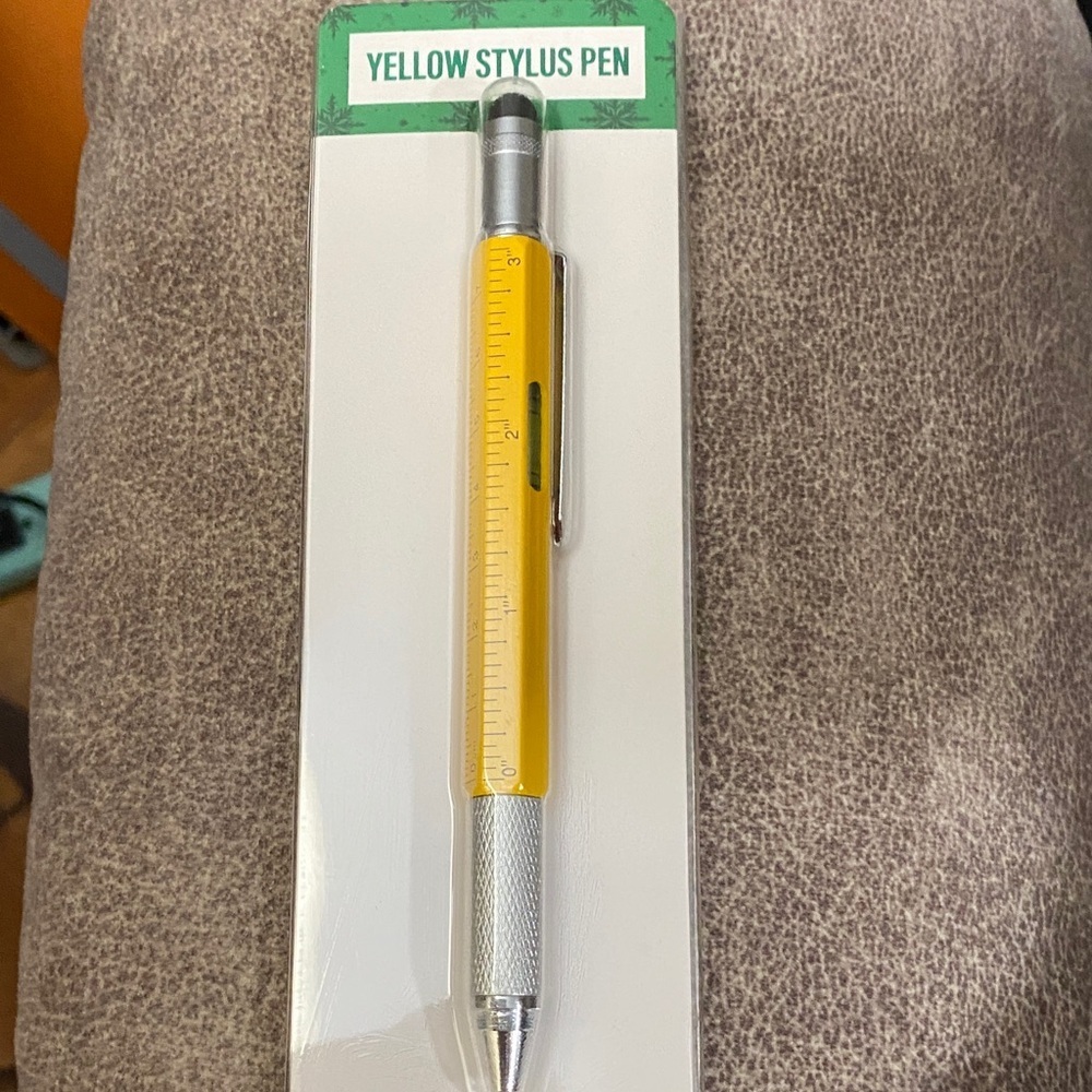 Yellow Stylus Pen with Ruler